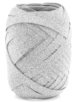 Lahjanauha kimalle hopeanvärinen 5 mm / 10 m