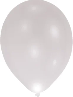 LED-ilmapallo 27 cm hopeanvärinen 5 kpl/pss