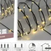LED-valonauha musta 48 ledia lämmin valkoinen paristokäyttöinen