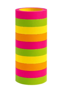 Leveä serpentiini neon-väriraidat 2 rll/pkt