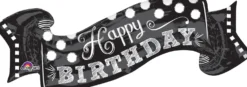 Liitutaulu Happy Birthday muotofoliopallo