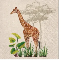 Lounaslautasliina 33 x 33 cm eko kirahvi 20 kpl/pkt