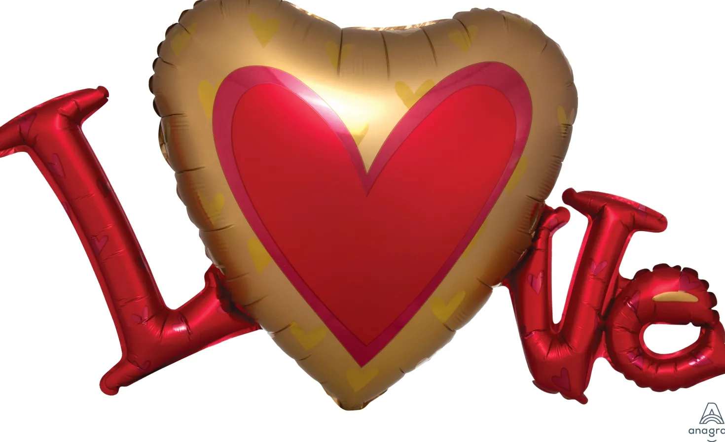 Love satiinisydän muotofoliopallo