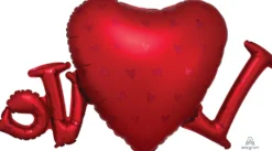 Love satiinisydän muotofoliopallo