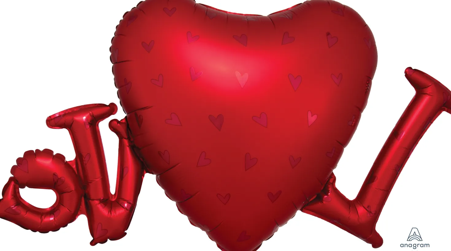 Love satiinisydän muotofoliopallo
