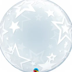Läpinäkyvä tähdet deco kuplailmapallo
