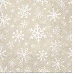 Lumitähdet lautasliina beige 33 x 33 cm 20 kpl/pkt