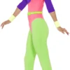 80-luvun jumppa-asu neon M