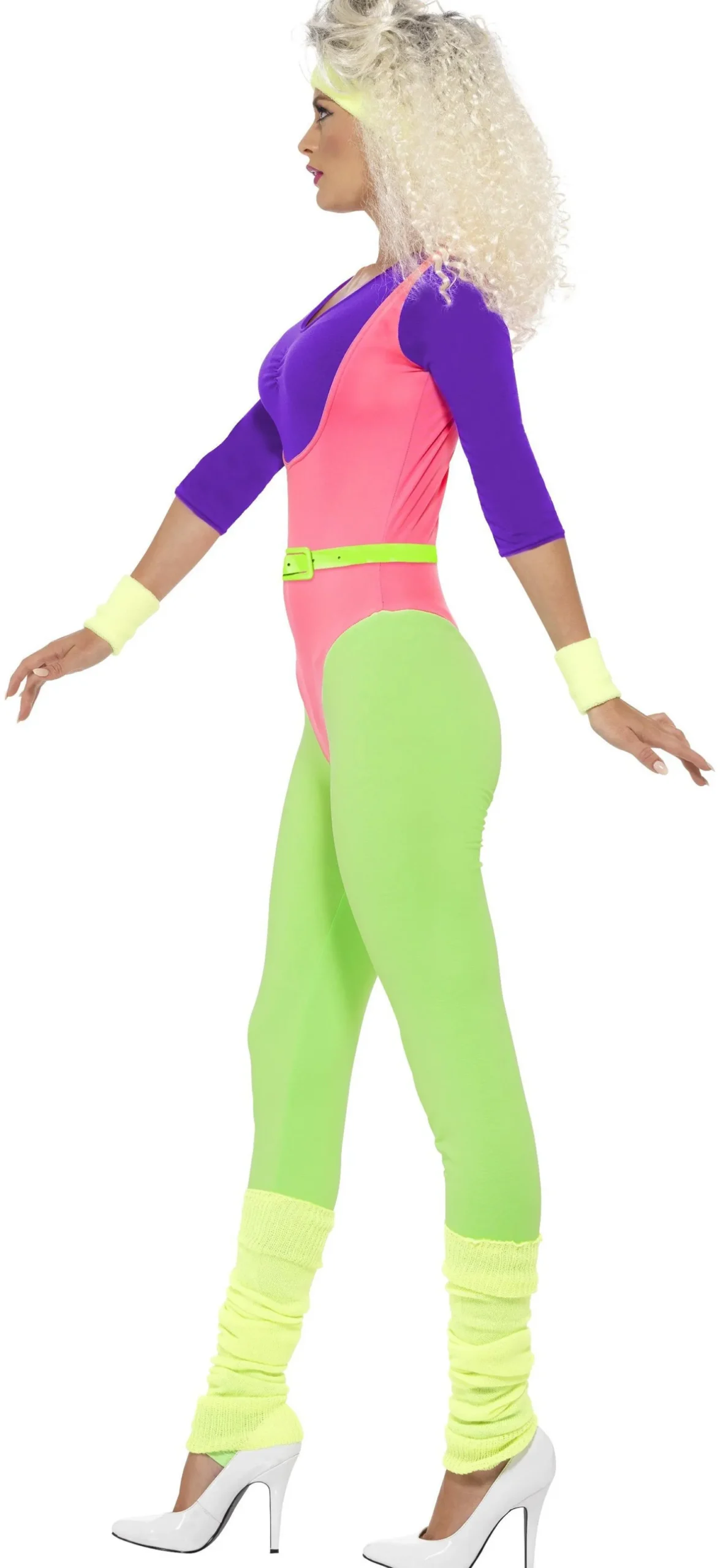 80-luvun jumppa-asu neon M