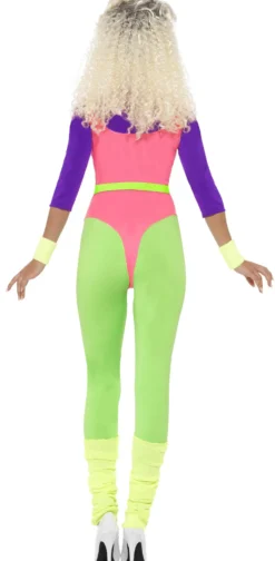 80-luvun jumppa-asu neon S
