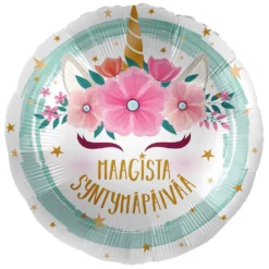 Maagista syntymäpäivää yksisarvinen foliopallo