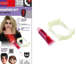 Maskeeraussetti vampyyri tekoveri ja hampaat