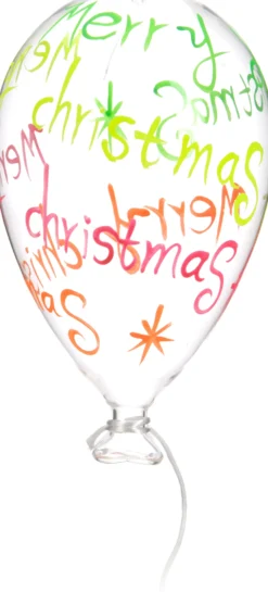 Merry Christmas lasinen koristeilmapallo 20cm