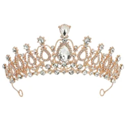 Metallinen tiara ruusukullanvärinen