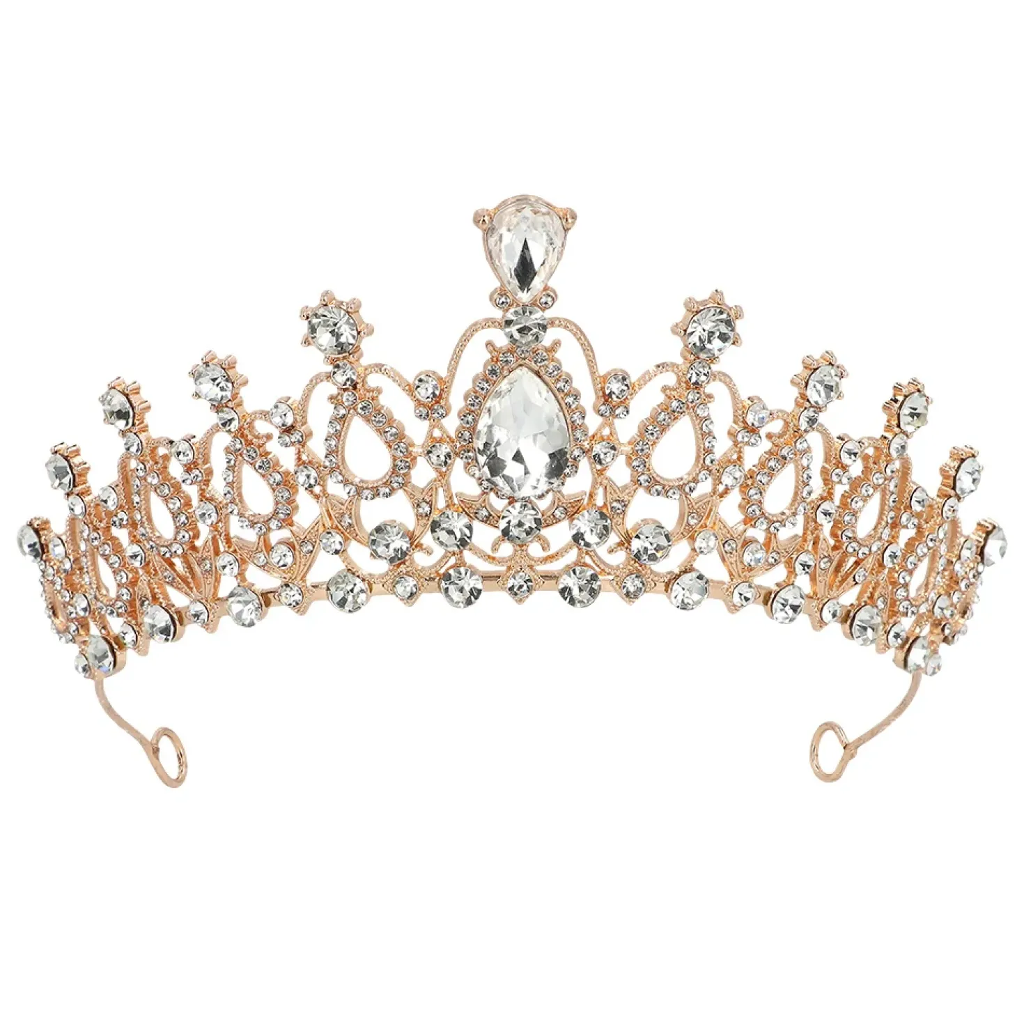 Metallinen tiara ruusukullanvärinen