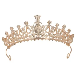 Metallinen tiara ruusukullanvärinen