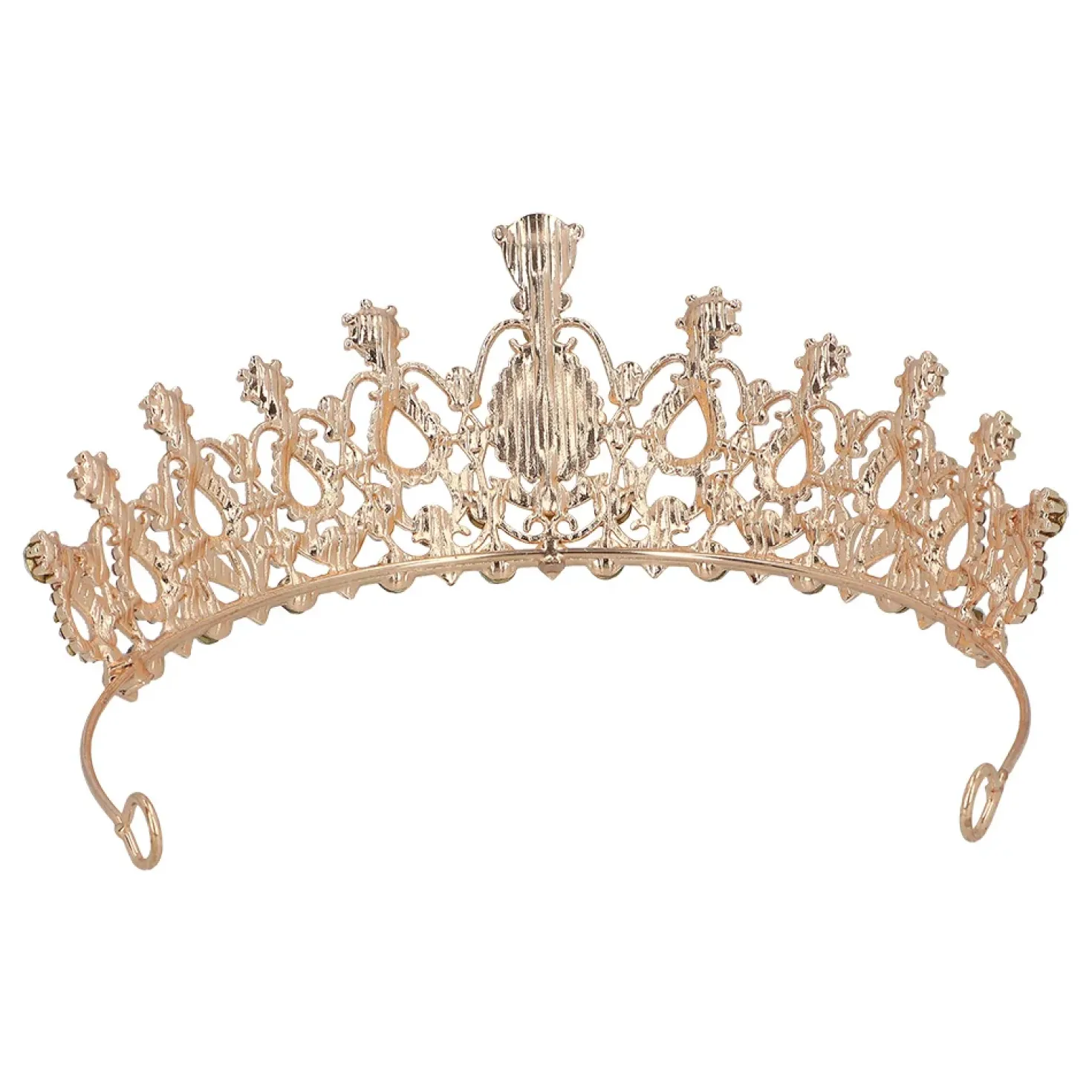 Metallinen tiara ruusukullanvärinen