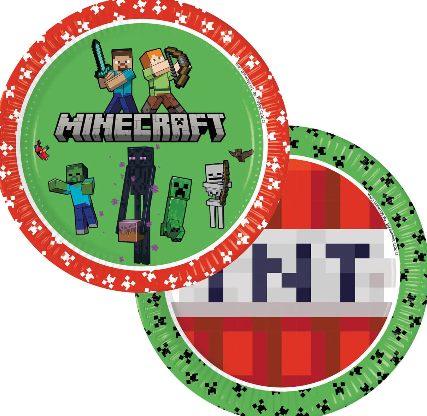 Minecraft suuri pahvilautanen 23 cm 8 kpl/pkt