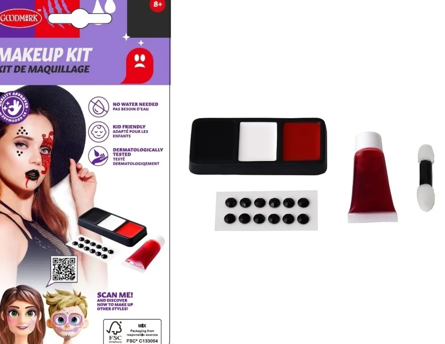 Mini maskeeraussetti punainen