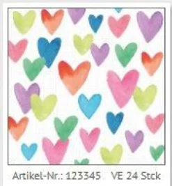 Mini onnittelukortti - Sydämiä