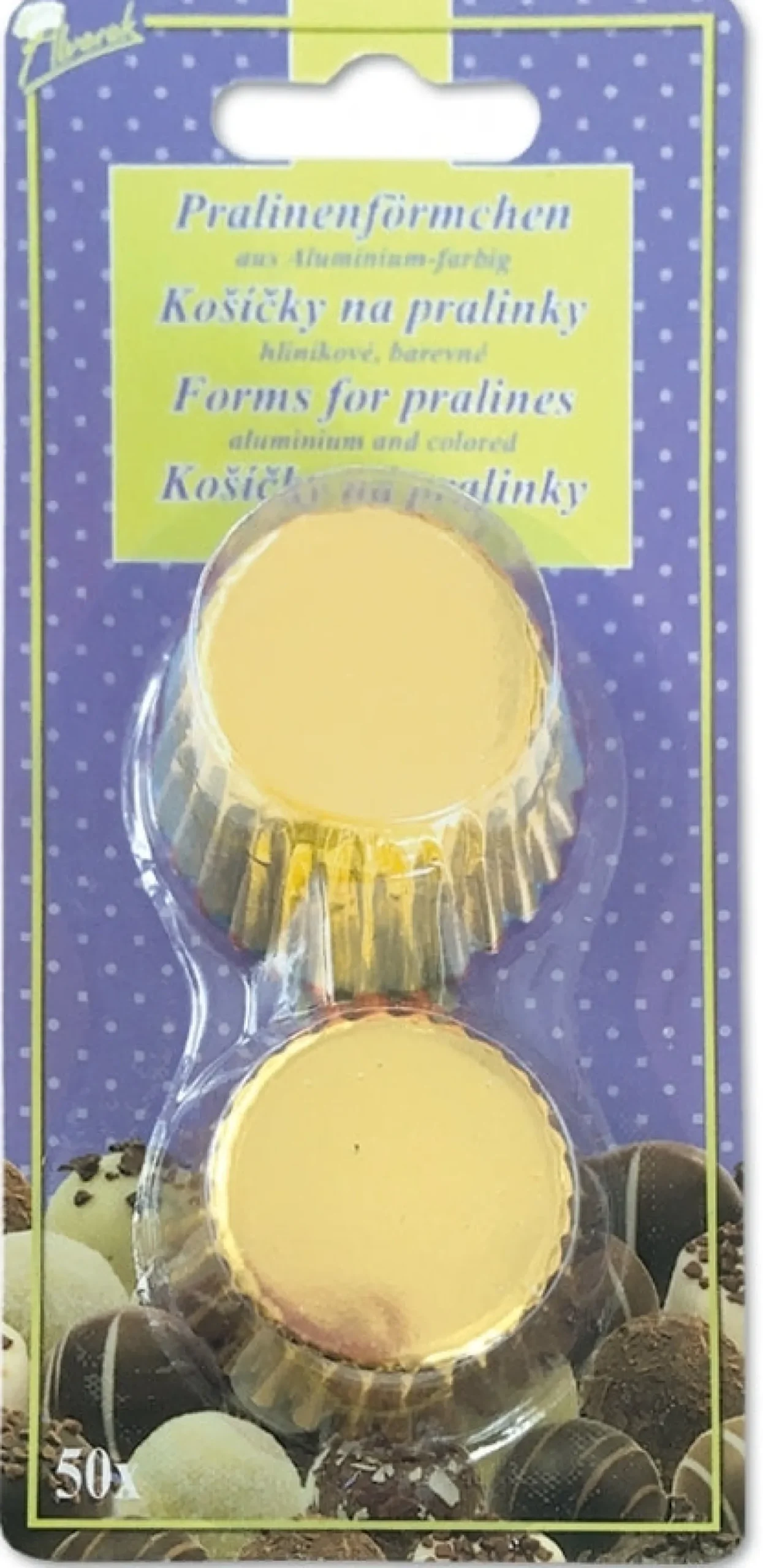 Mini-vuoka alumiini kullanvärinen, 50 kpl/pkt