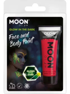 Moon kasvovärituubi pimeässä hohtava oranssinpunainen 12 ml