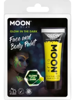 Moon kasvovärituubi pimeässä hohtava keltainen 12 ml