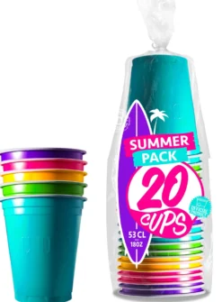 Muovimuki konepestävä kesävärit 530 ml 20 kpl/pkt