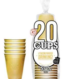Muovimuki konepestävä kullanvärinen 530 ml 20 kpl/pkt