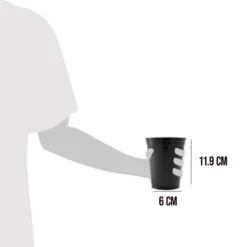 Muovimuki konepestävä musta 530 ml 20 kpl/pkt