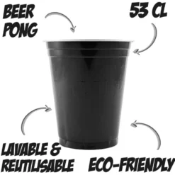 Muovimuki konepestävä musta 530 ml 20 kpl/pkt