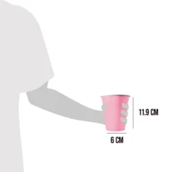 Muovimuki konepestävä vaaleanpunainen 530 ml 20 kpl/pkt