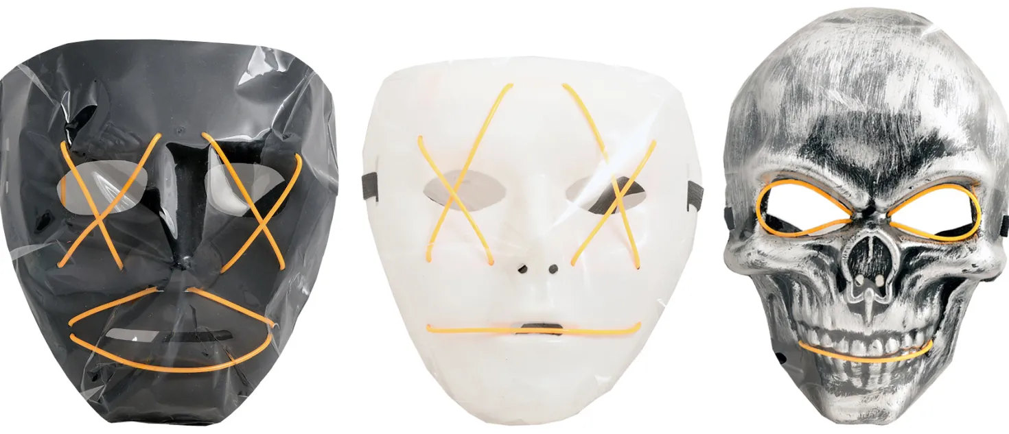 Naamari halloween neon lajitelmatuote, 3 erilaista