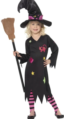 Noita lasten; mekko, hattu ja legginsit