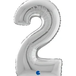 Numerofolio 2 hopeanvärinen 70 cm