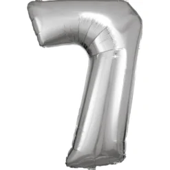 Numerofolio 7 hopeanvärinen 86 cm