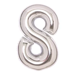 Numerofolio 8 hopeanvärinen 66 cm