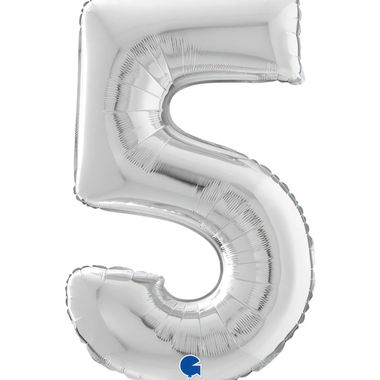 Numerofolio 5 hopeanvärinen 70 cm