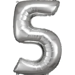 Numerofolio 5 hopeanvärinen 86 cm