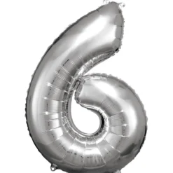 Numerofolio 6 hopeanvärinen 86 cm