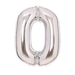 Numerofolio 0 hopeanvärinen 66 cm