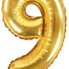 Numerofolio 9 kullanvärinen ilmatäytteinen 35 cm