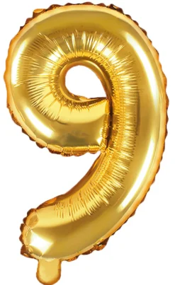 Numerofolio 9 kullanvärinen ilmatäytteinen 35 cm