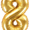 Numerofolio 8 kullanvärinen ilmatäytteinen 35 cm
