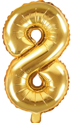 Numerofolio 8 kullanvärinen ilmatäytteinen 35 cm