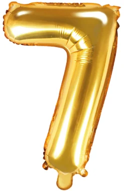 Numerofolio 7 kullanvärinen ilmatäytteinen 35 cm