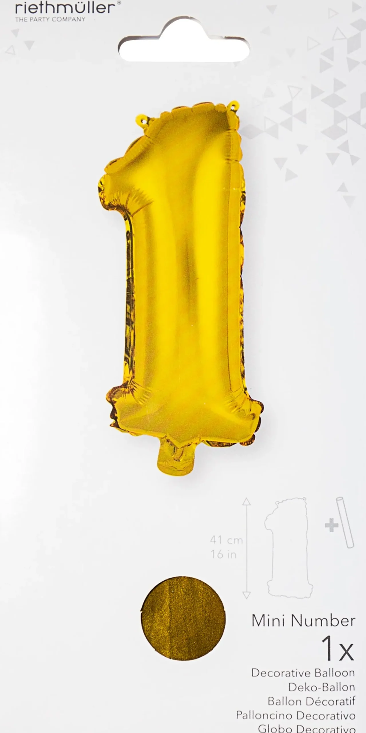 Numerofolio 1 kullanvärinen puhallettava 35 cm
