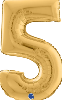 Numerofolio 5 kulta 70 cm