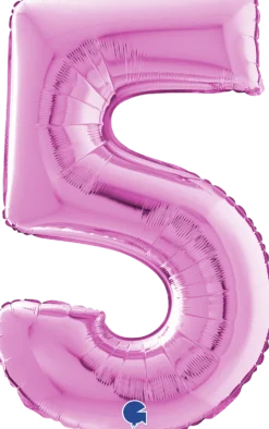 Numerofolio 5 pinkki 70 cm