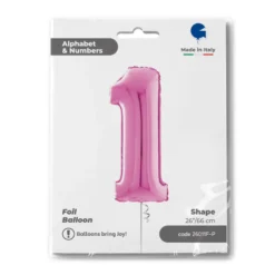 Numerofolio 1 pinkki 70 cm